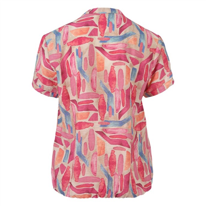 Enjoy blouse allover print Pink blue zand